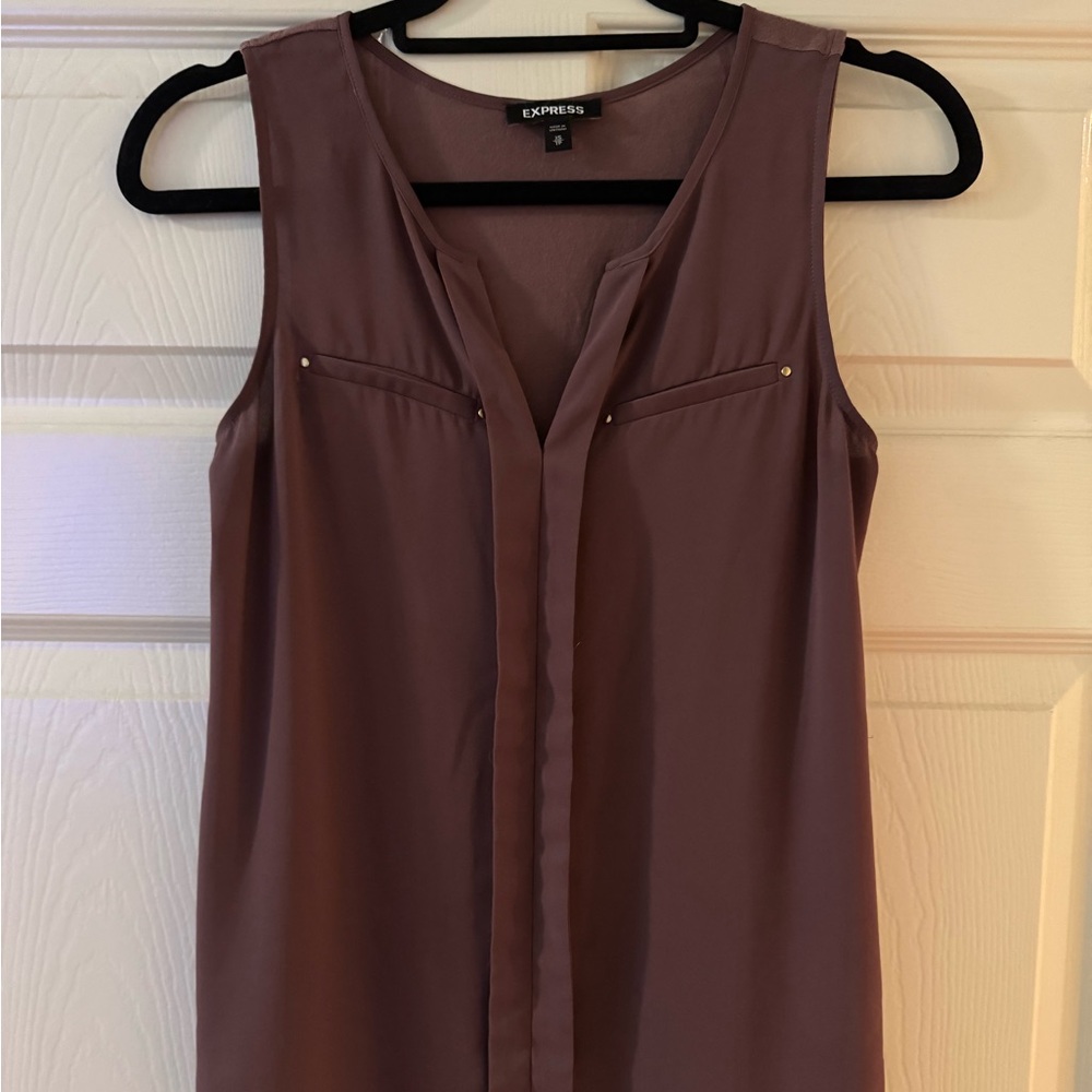 Express Women's Sleeveless Blouse - Mauve